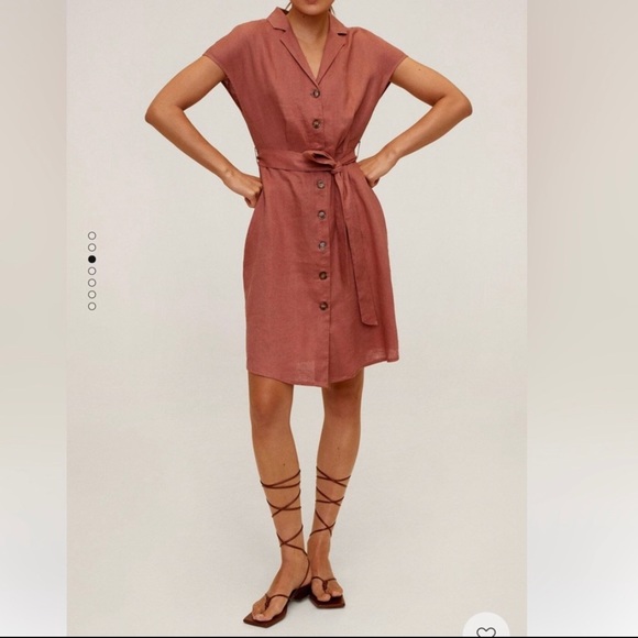 Mango Dresses & Skirts - Mango belt linen dress ,Size :S